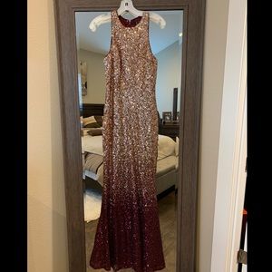 Lulus - ombré sequin evening gown! Gold
